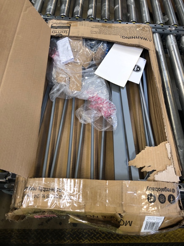 Photo 1 of Regalo Easy Step 49-Inch Extra Wide Baby Gate, Includes 4-Inch and 12-Inch Extension Kit, 4 Pack of Pressure Mount Kit and 4 Pack of Wall Mount Kit, Platinum - Total Pack of 1