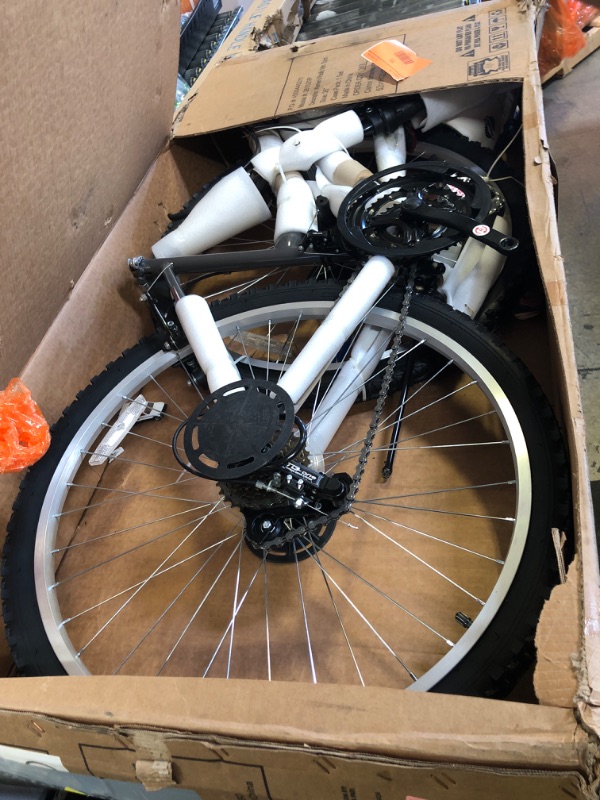Photo 1 of Pacific Mountain Sport Bike for Adult Youth Men Women, 26-Inch Wheels, 18-Speed Twist Shifters, Linear Pull Brake, Front Suspension, and Steel Frame, Grey