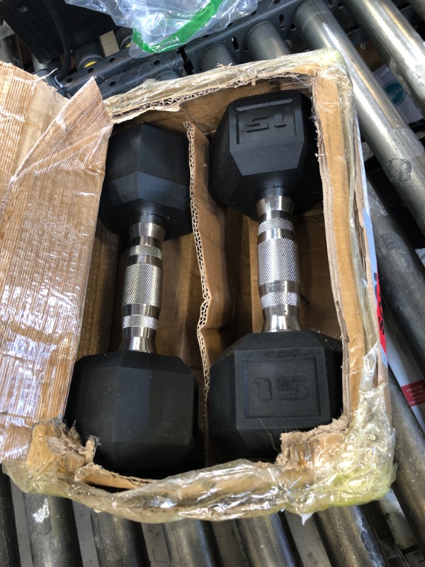 Photo 1 of CAP Barbell 50lb Coated Hex Dumbbells, 10x2 15x2, Part of 150lb Set