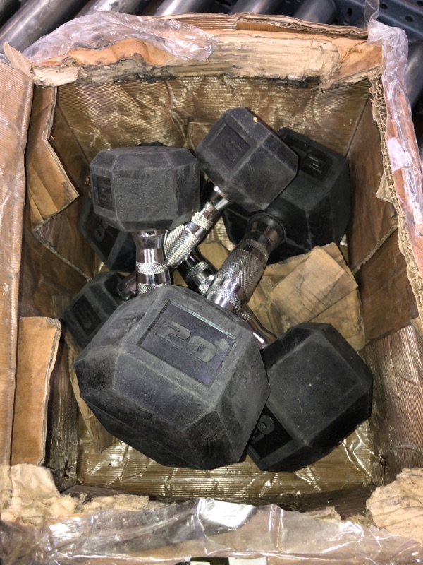 Photo 1 of CAP Barbell 50lb Coated Hex Dumbbells, 5x2 20x2, Part of 150lb Set