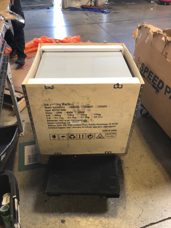 Photo 1 of VEVOR Commercial Ice Maker, 360LBS/24H Ice Making Machine with 330.7LBS Large Storage Bin, 700W Auto Self-Cleaning Ice Maker Machine with 3.5-inch LED Panel for Bar Cafe Restaurant Business