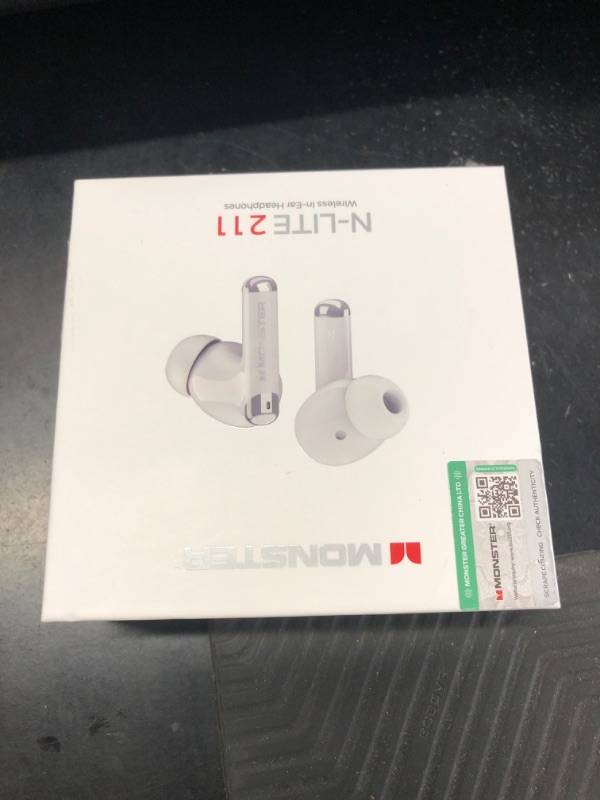 Photo 1 of Monster N-Lite 211 Wireless Earbuds, Bluetooth 6.0 Stereo Headphones with Noise-Cancelling Mic and LED Display, Built-in Mic for Clear Calls, Waterproof Design for Sports