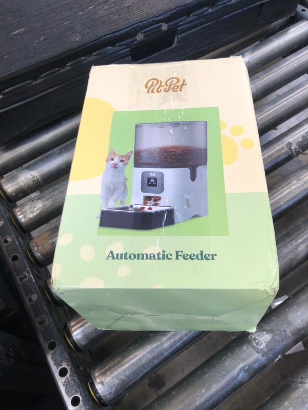 Photo 1 of Smart Automatic Cat Feeder - 6-L Reliable Automatic Cat Food Dispenser with Display LCD Screen for Easy Set Up -Portion Control Automatic Dog Feeder - (Black & White, 6 Liter (25 Cups))