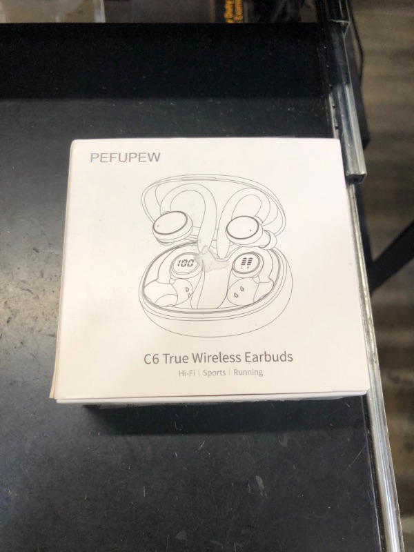 Photo 1 of Wireless Earbuds, Bluetooth 5.3 Headphones Sport, Over Ear Buds With ENC Noise Cancelling Mic, 48H, Wireless Earphone With Earhooks, Stereo Deep Bass, IP7 Waterproof Headset for Workout Running, Black