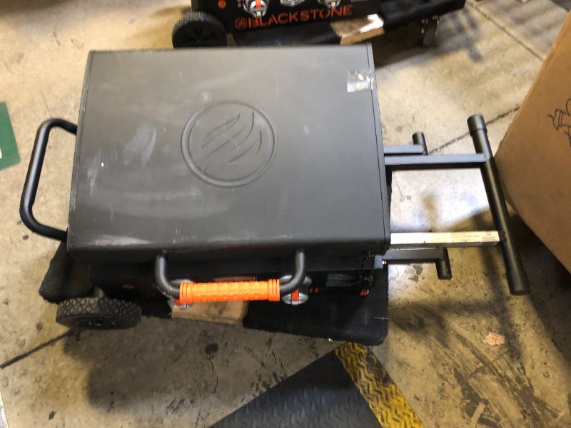 Photo 1 of Blackstone 22” On The Go Scissor-Leg Griddle with Two Burners -Stainless Steel Gas Griddle with Hood, Wheels, Side Shelf –Heavy Duty Outdoor Stainless Steel Griddle for Backyard, Patio Camping –1935