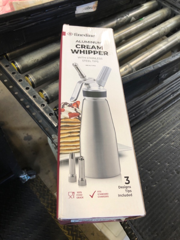 Photo 1 of Aluminum Whipped Cream Dispenser with 3 Nozzles, Brush & Recipe Guide