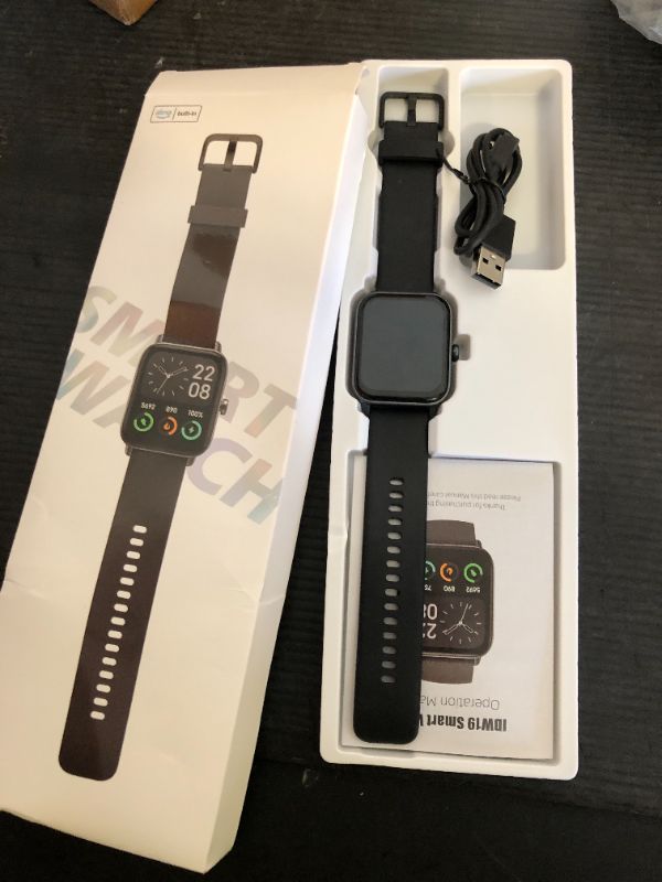 Photo 1 of Hingso Smart Watches for Men Women Android & iPhone, Alexa Built-in, 1.85" Fitness Tracker with Answer/Make Calls, IP68 Waterproof Fitness Watch,Heart Rate, Sleep, SpO2 Monitor,Pedometer, Black