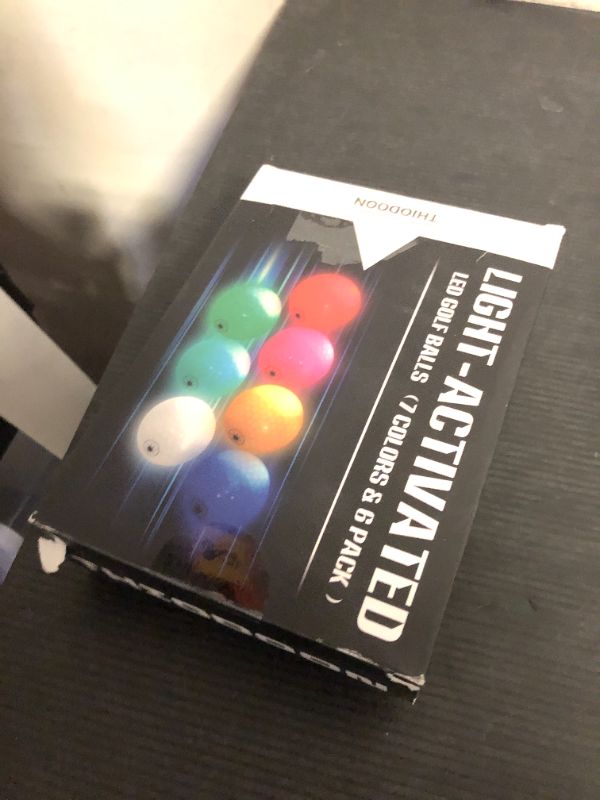 Photo 1 of THIODOON Glow in The Dark LED Balls - 7 Colors, No Timer, Easy On/Off, 6 Pack for Night Golf