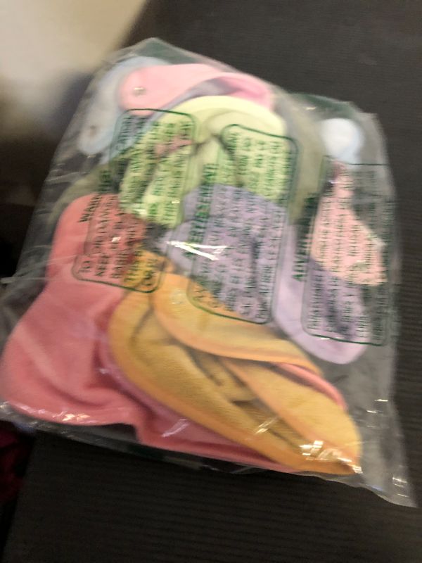Photo 1 of Hudson Baby Unisex Baby Drooler Bib with Waterproof Lining, Pink Yellow, One Size