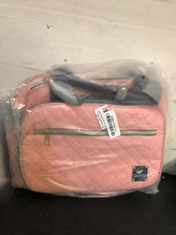 Photo 1 of GOGOSO Crossbody Small Diaper Bag, Cute Mini Baby Diaper Tote Bags with Insulated Pockets for Traveling Outdoor Parent, pink