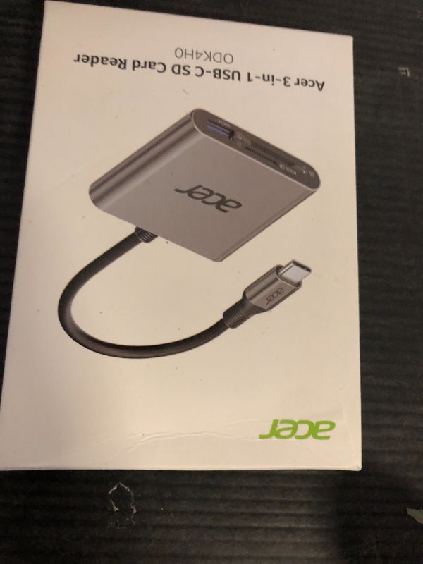 Photo 1 of Acer SD Card Reader USB C, 3 in 1 Memory Card Reader with Dual Slots & USB 3.0, Micro SD Card Adapter for iPhone 16/15 Compatible with Camera, Android, MacBook Pro/Air, Laptop, iPad