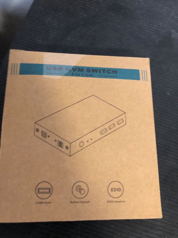 Photo 1 of USB3.0 KVM Switch 2 Port HDMI, 4K@60Hz KVM Switch 1 Monitors 2 Computers with 3 USB3.0 Ports, HDMI KVM Switches for 2 PCs Share 1 Monitors and USB Devices, Support Button Switch, EDID