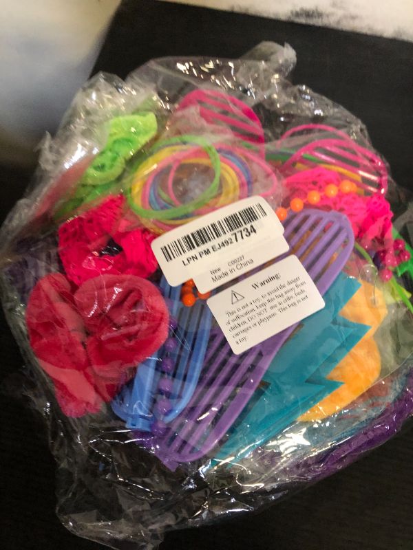 Photo 1 of YAROMO 80s 90s Party Favors Birthday Supplies, Hip Hop Theme Gift Neon Earrings Glasses Gloves Necklace Slap Bracelet Neon Hair Scrunchies 80s 90s Party Decorations