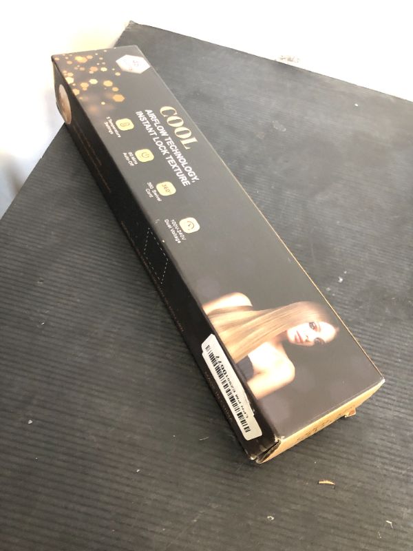 Photo 1 of SKIMI Airflow Styler, Titanium Flat Iron Hair Straightener, Professional Curling Iron with Cooling Air Vents to Lock in Style, 5 Temps & Dual Voltage, Auto Off(Black & Pink).