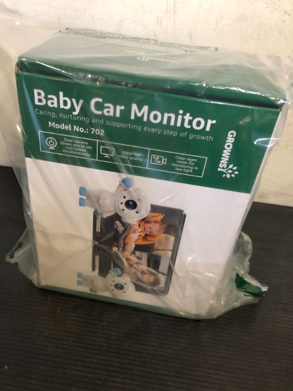 Photo 1 of GROWNSY Dual Car Camera Baby Monitor, 7" 1080P AHD Car Camera for 2kids, Backseat Mirror for Baby Rear Facing with Infrared Night Vision, Easily Observe Baby's Every Move