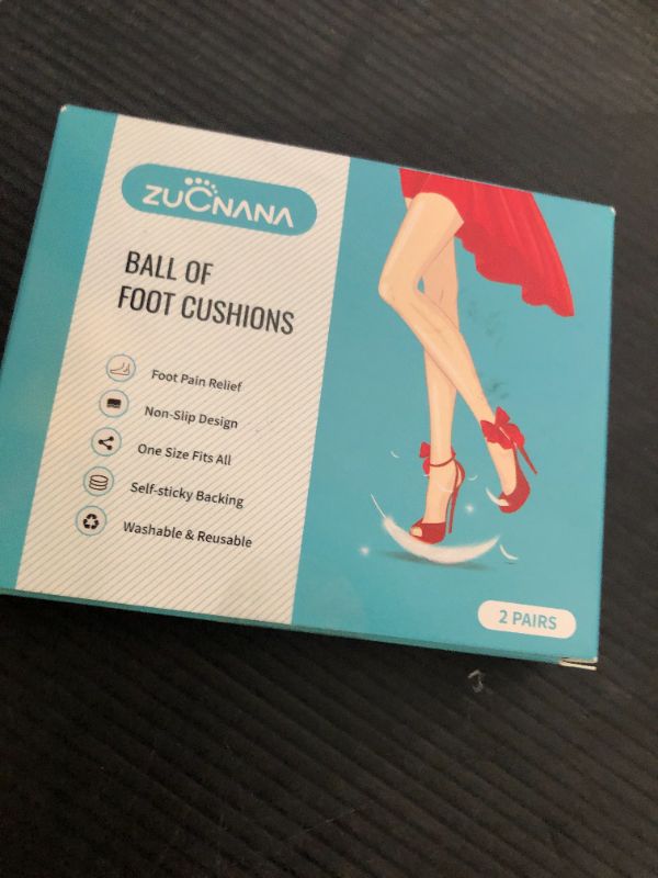Photo 1 of ZUCNANA Ball of Foot Cushions (2 Pairs Gel Shoe Inserts), Heel Inserts for Women, Non Slip Heel Pads, Heel Cushions for Women Foot Pain Relief and Comfort, One Size Fits Any (Clear)