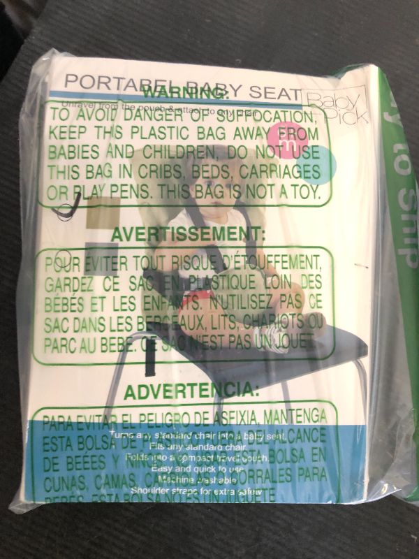 Photo 1 of Portable High Chair by Baby Pick- Foldable High Chair for Travel with Adjustable Shoulder Straps- Compact Harness Seat for Babies & Toddlers- Easy to Use Washable Feeding Safety Seat (Beige)