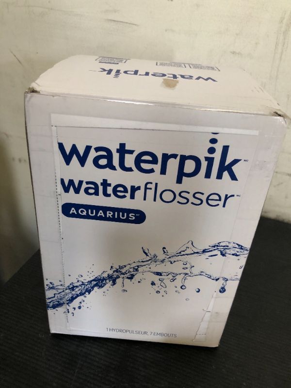 Photo 1 of Waterpik Aquarius Water Flosser For Teeth Cleaning, Gums, Braces, Dental Care, Electric Power With 10 Settings, 7 Tips For Multiple Users And Needs, ADA Accepted, Blue WP-663, Packaging May Vary
