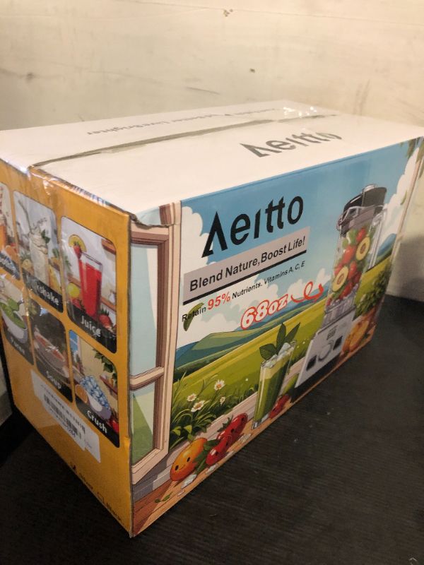 Photo 1 of Aeitto Blenders for Kitchen with 68Oz. Large Capacity, 1800W Max Power Smoothie Blender, 3 Preset Programs & 7 Speeds, Professional Countertop Blender for Smoothies, Ice Crush, Frozen Drinks, Silver