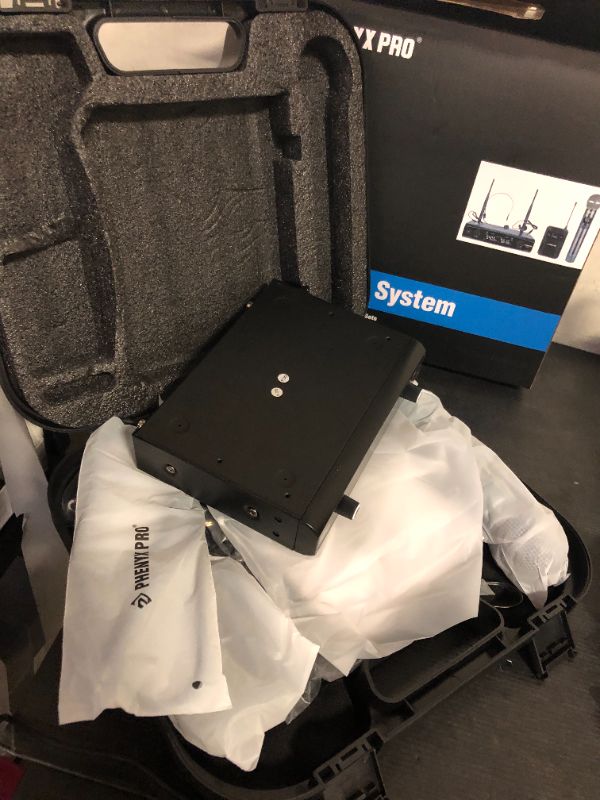 Photo 1 of Phenyx Pro Wireless Microphone System,Metal Wireless Mic Set w/Handheld/Bodypack/Headset/Lapel Mics,2 x 30 UHF Frequencies, 200 ft Range, Cordless Mic for Singing, Karaoke, Church (PTU-52-1H1B)