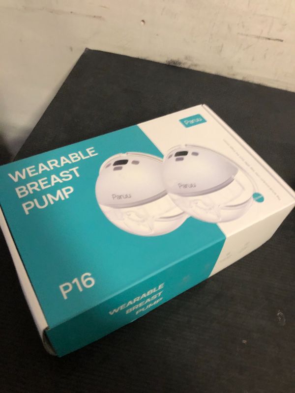 Photo 1 of Paruu Hands Free Breast Pump P16, Wearable Breast Pump Electirc Portable with 4 Modes & 12 Levels, Max 309mmHg Strong Suction 19/21/24mm Flange Inserts Wearable Breastfeeding Pump, 2 Pack White