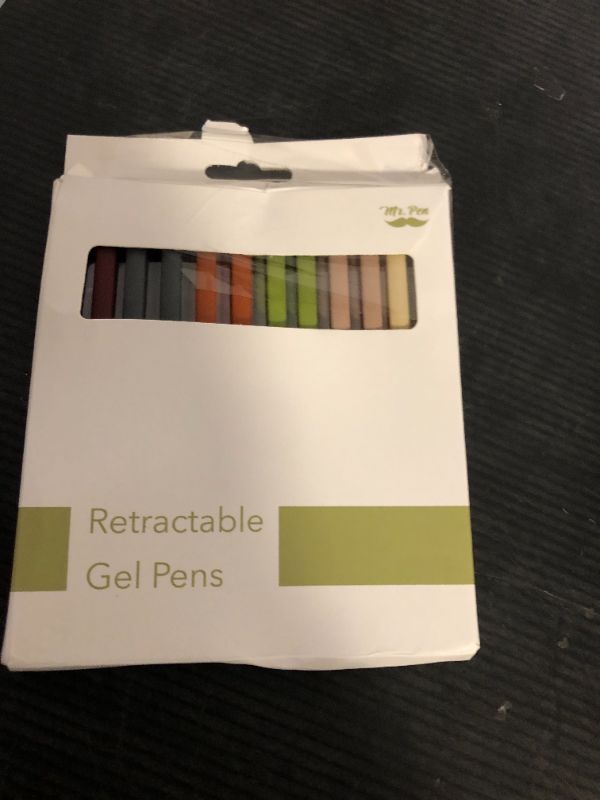 Photo 1 of Mr. Pen- Retractable Gel Pens, 12 Pack, Black Ink, Natural Earthy Barrels Gel Pens, Gel Pens Fine Point 0.5mm, Retractable Pens, Cute Pens, Gel Ink Pens, Aesthetic Pens for Journaling Fine Tip Pens