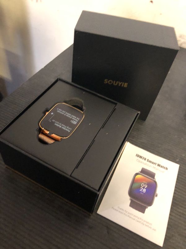 Photo 1 of 2025 Smart Watches for Women, 1.85" AI Voice Smartwatch, 24/7 Heart Rate Monitor, Stress/SpO2/Sleep Tracker, IP68 Waterproof, Weather, 100+ Sports Fitness Tracker for Android iOS Gold Metal