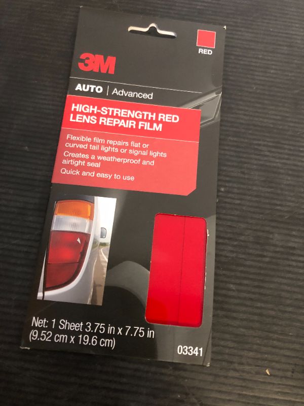 Photo 1 of 3M Auto High Strength Red Lens Repair Film, 03341, 3.75 in x 7.75 in