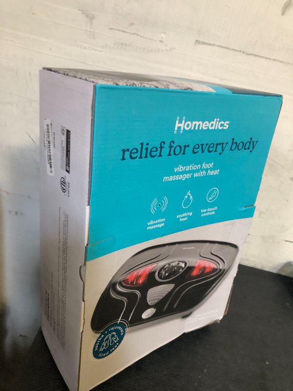 Photo 1 of Homedics Vibration Foot Massager – Heated Portable Foot Massager Machine, Soothing Heat with Multi-Point Sensations and Toe-Touch Control