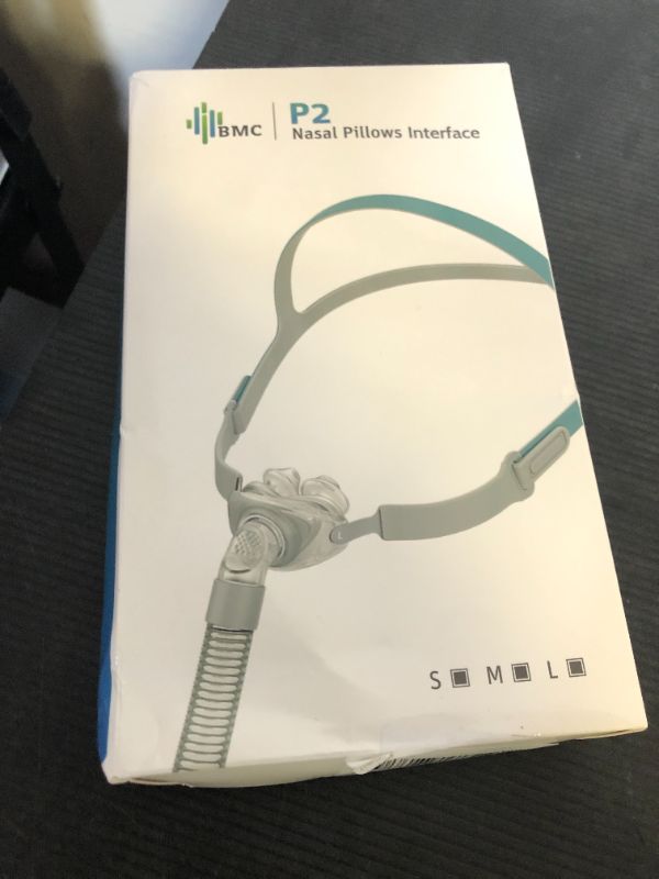 Photo 1 of Upgrade Nasal Pillow Under The Nose Silicone Mask Assembly, Replacement Accessory with Headgear, Frame, Tube and 3 x Nasal Pillow