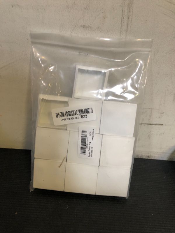 Photo 1 of 50mm (2 Inch) Square Plastic Plug, Square White Plastic End Cap, Hardware Plugs, Pipe Tubing End Cap for Chair Table Stool Leg, 10 PCS
