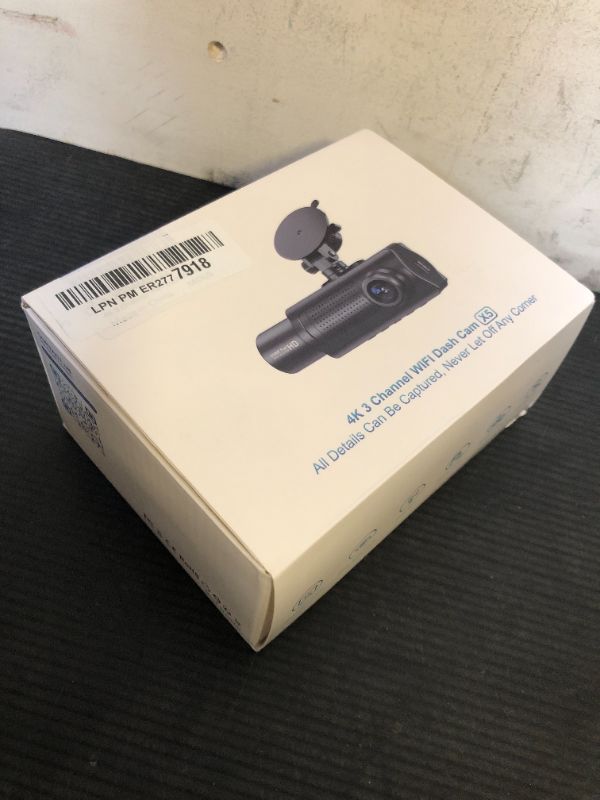 Photo 1 of Miden X5 4K WiFi Dash Cam Front and Rear Inside, 2160P+1080P+1080P FHD 3 Channel Dash Camera for Cars, 360° All Sides Dashcam, Free 64G SD Card, G-Sensor, WDR, Night Vision, 24H Parking Monitor
