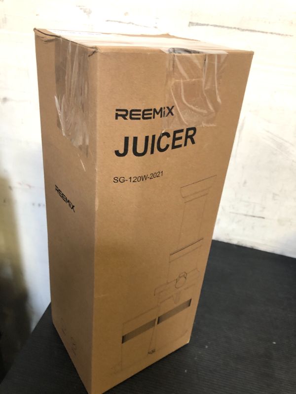Photo 1 of Masticating Juicer Machines, Reemix Cold Press juicer Machine Compact & Small Size, Juice Extractor, Nutrient and Vitamin Dense, BPA-Free Tritan, Easy to Clean (Silver)