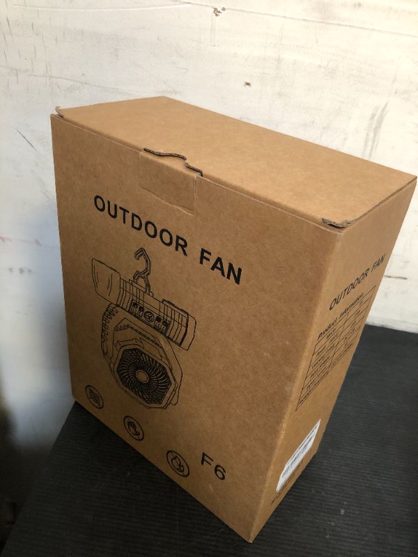 Photo 1 of YOGIN Rechargeable Battery Powered Fan, 20000mAh Portable Camping Fan with 360° Adjustable Head, 4 Speeds & LED Light, Quiet Outdoor Fan for Tent, Desk, Travel, Home Use