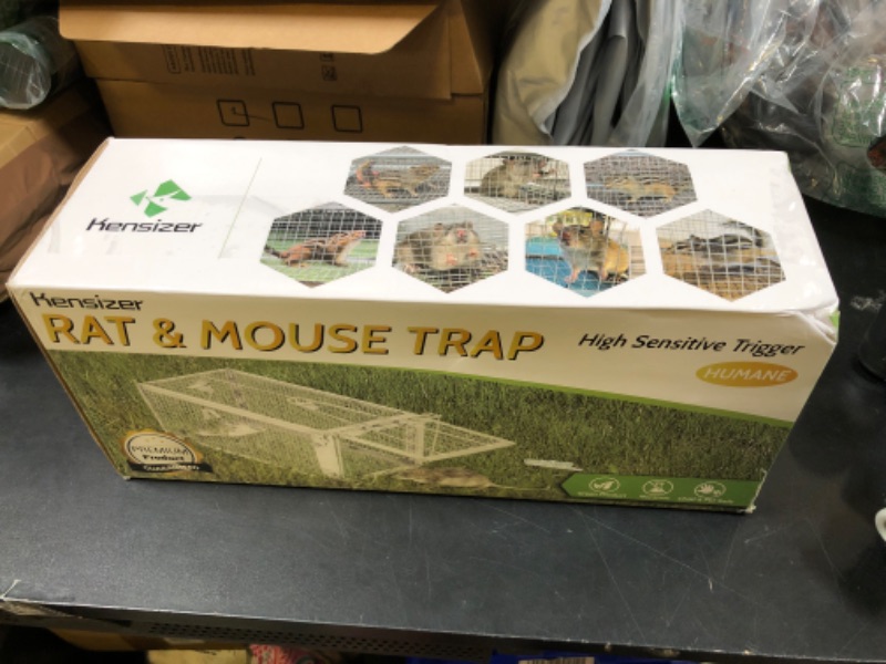Photo 1 of Kensizer Humane Rat Trap, Chipmunk Rodent Trap That Work for Indoor and Outdoor Small Animal - Mouse Voles Hamsters Live Cage Catch and Release 1-Pack