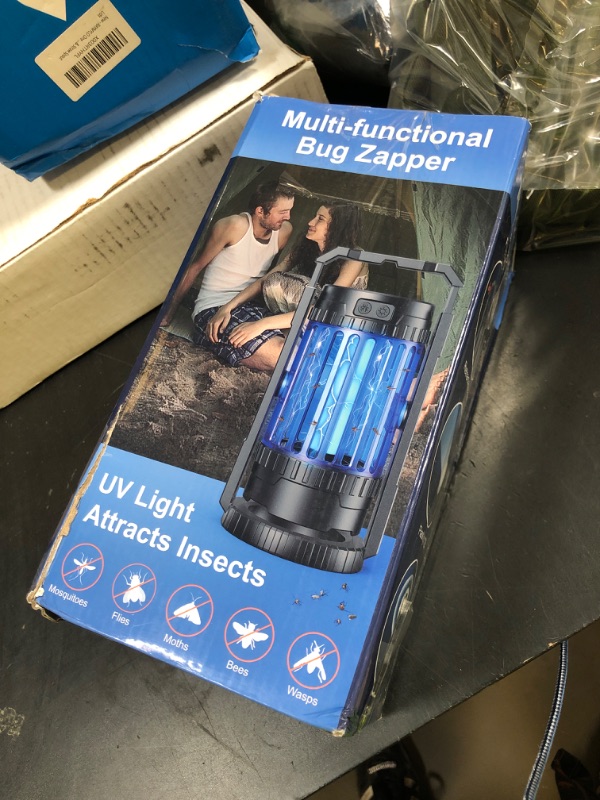 Photo 1 of Evolpol Bug Zapper Outdoor & Indoor, 4200V Electric Mosquito Zapper, 4 in 1 Fly Trap with 5000mAh Battery & LED, Portable & Rechargeable Mosquito Killer for Outdoor Patio, Camping
