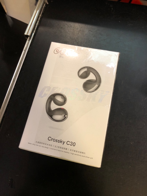 Photo 1 of QCY Crossky C30 Open Ear Headphones Wireless Bluetooth, Clip-On Earbuds with 4 ENC Noise Cancelling Mic, Stable Fit, Dual Connection, EQ Customized, Sports Earphones for Workout/Running