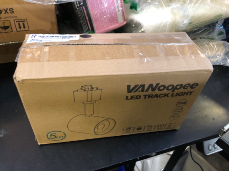 Photo 1 of VANoopee 5-Color LED Track Lighting Heads H Type Track Light Heads Dimmable, 2000K 3000K 4000K 5000K 6000K Adjustable, Flicker Free CRI90+ 24° 10W 800lm, Black (4 Pack)