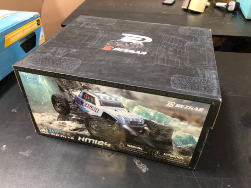 Photo 1 of BEZGAR HM124 Brushless RC Car - 1:12 Scale 52+KM/H High Speed RC Truck, 4x4 Offroad Waterproof for All Terrains, Hobby Grade Remote Control Truck for Adults and Kids Boys with Rechargeable Battery