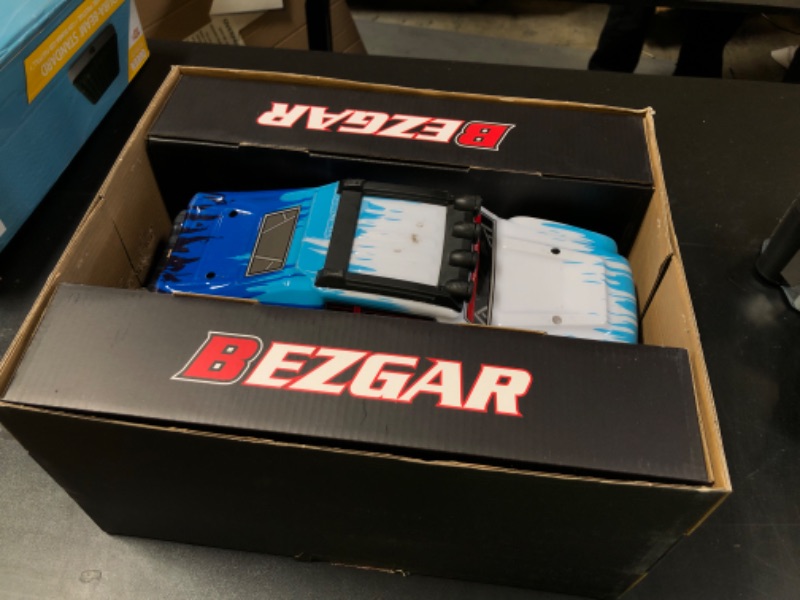 Photo 1 of BEZGAR HM124 Brushless RC Car - 1:12 Scale 52+KM/H High Speed RC Truck, 4x4 Offroad Waterproof for All Terrains, Hobby Grade Remote Control Truck for Adults and Kids Boys with Rechargeable Battery