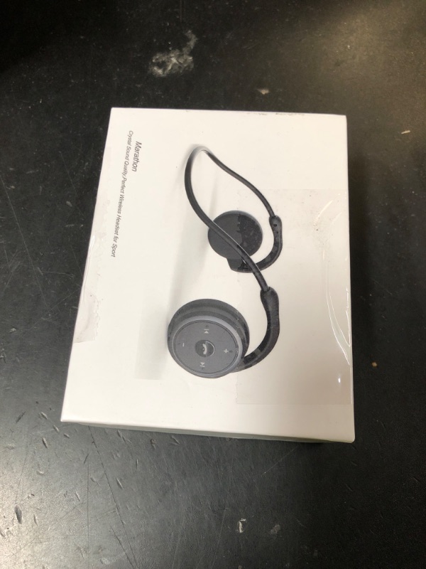 Photo 1 of RTUSIA Small Bluetooth Headphones Wrap Around Head - Sports Wireless Headset with Built in Microphone and Crystal-Clear Sound, Foldable and Carried in The Purse, and 12-Hour Battery Life, Black