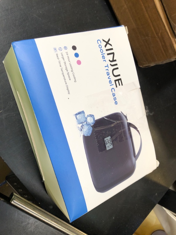 Photo 1 of Insulin Cooler Travel Case with Temperature Display, TSA Approved Diabetic Cooling Bag for Insulin Pens and Supplies, Refrigerated Medicine Organizer with 2 Ice Packs