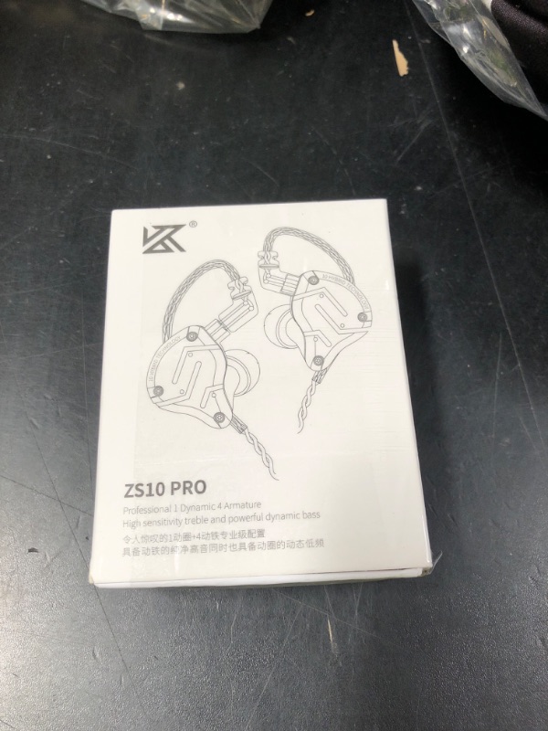 Photo 1 of Linsoul KZ ZS10 Pro, 4BA+1DD 5 Driver in Ear Monitor, HiFi Wired Earbuds, Gaming Earbuds, Hybrid IEM Earphones with Stainless Steel Faceplate, Detachable Cable for Musician (Without Mic, Blue)