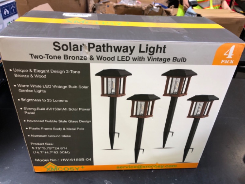 Photo 1 of XMCOSY+ Solar Pathway Lights Outdoor Waterproof IP65 - Dual-Tone 25 LM LED Solar Garden Lights for Yard, Glass Outdoor Lighting for Garden Patio Yard Landscape Walkway Driveway Lawn Decor (Warm White)