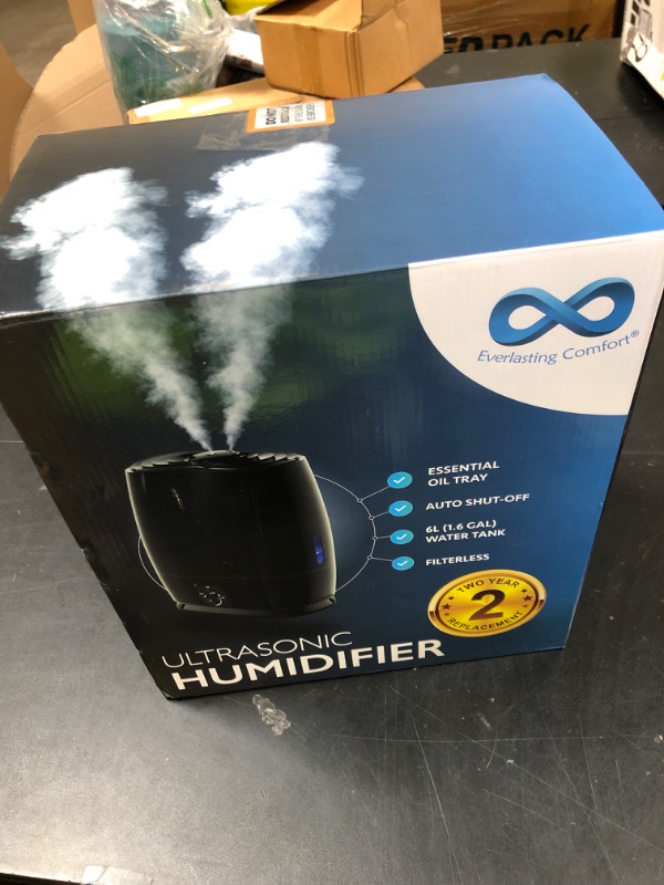 Photo 1 of Everlasting Comfort Cool Mist Humidifiers for Bedroom 6L - FSA/HSA Eligible Humidifier Large Room No-Filter, Quiet Air Humidifier for Plants, Allergies, Dry Skin, Congestion, 50 Hr Run Time