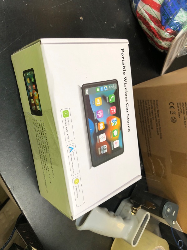 Photo 1 of Wireless Carplay Screen for Car 7" HD Portable Car Stereo Touchscreen with Apple CarPlay and Android Auto with Mirror Link/Backup Camera/Bluetooth/GPS Navigation/AUX for All Vehicles