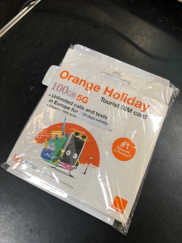 Photo 1 of 100GB 30 Day Orange Europe SIM Card, 120 Minutes Calls+1000 Texts to Worldwide. Fresh Stock, Upgraded Offer, 5G Network!