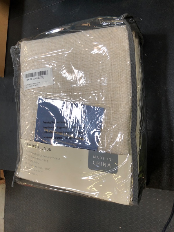 Photo 1 of 100% Blackout Shield Linen Blackout Curtains for Bedroom 84 Inches Long, Back Tab/Rod Pocket Living Room Drapes, Thermal Insulated Blackout Curtains 2 Panels Set, 50" W x 84" L, Cream