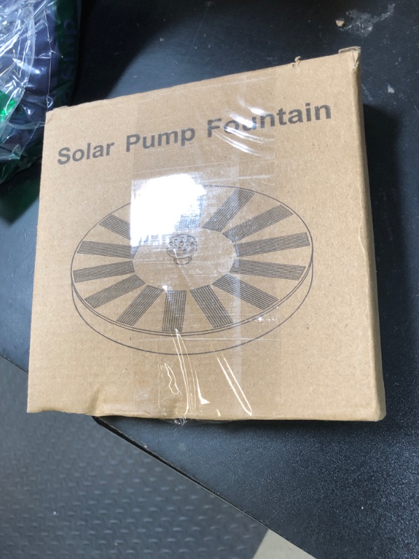 Photo 1 of Solar Bird Bath Fountain Pump, Upgrade 1.4W Solar Water Fountain with 10 Nozzles, Solar Powered Floating Water Pump for Bird Bath, Garden, Pond, Pool, Outdoor, Black