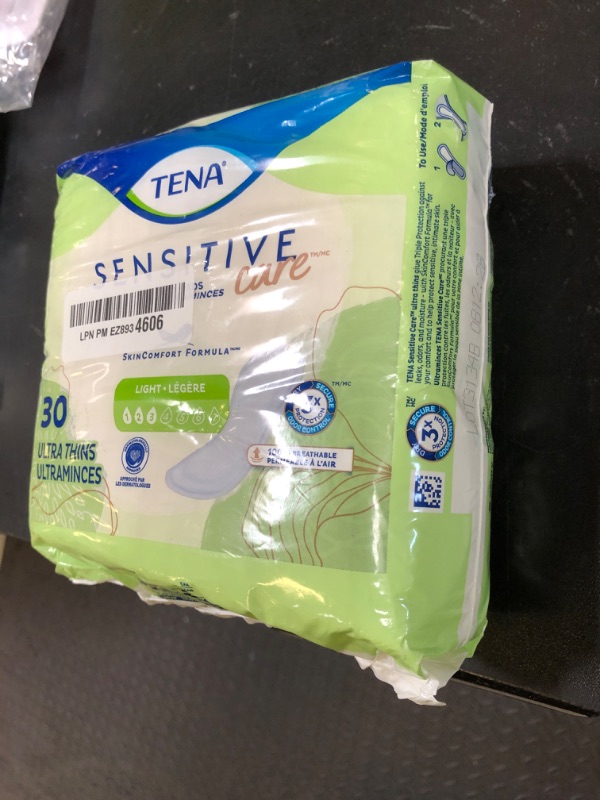 Photo 1 of Tena Sensitive Care™ Ultra Thin Light Bladder Control Pads, Incontinence, Light Absorbency, 30 Count, 6 Packs, 180 Total